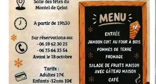 REPAS DES POMPIERS 24 OCTOBRE 2026