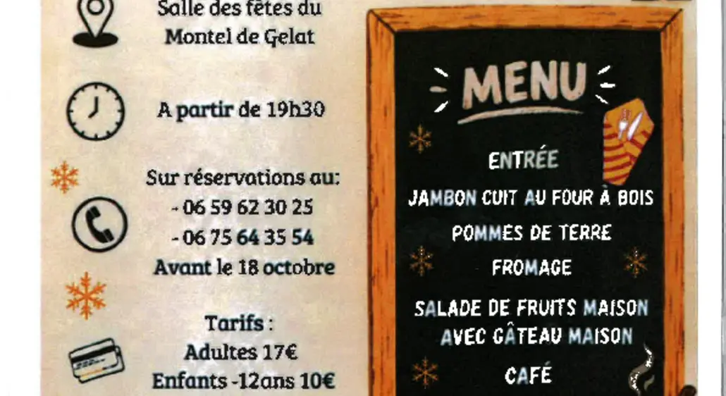 REPAS DES POMPIERS 24 OCTOBRE 2026