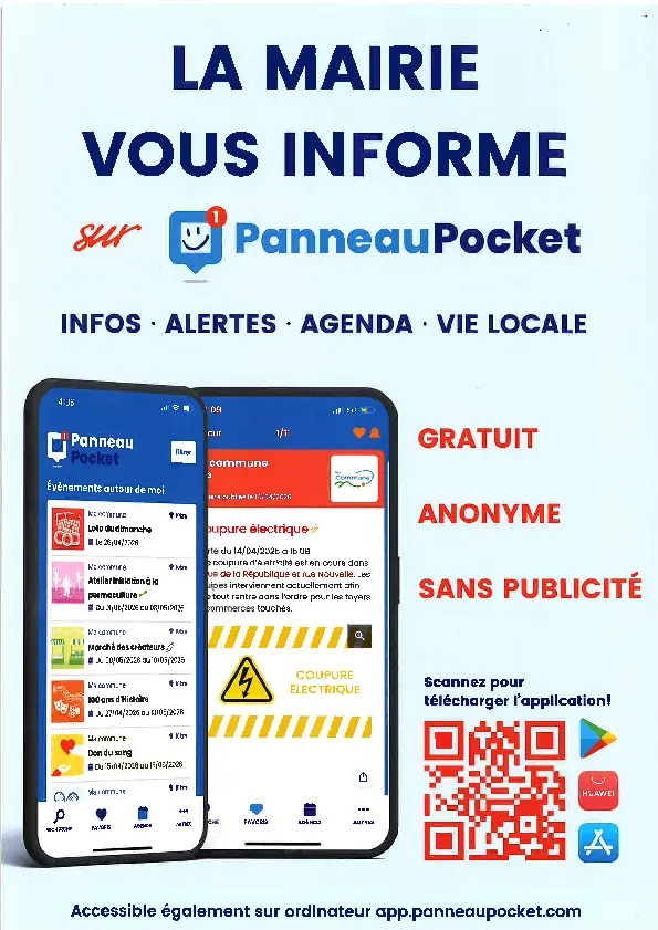 PANNEAU POCKET - VOTRE MAIRIE VOUS INFORME
