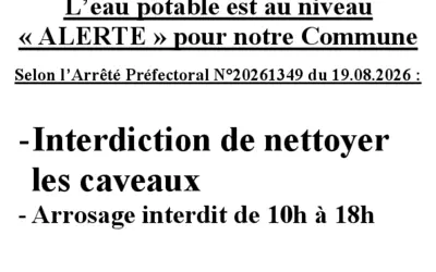 RESTRICTION USAGE DE L'EAU AU CIMETIERE